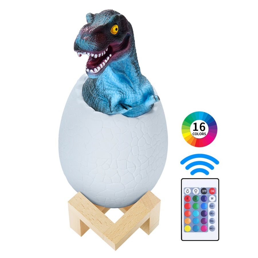 AOMshop - Lampe de table rechargeable 3D dinosaure à LED 16Color A