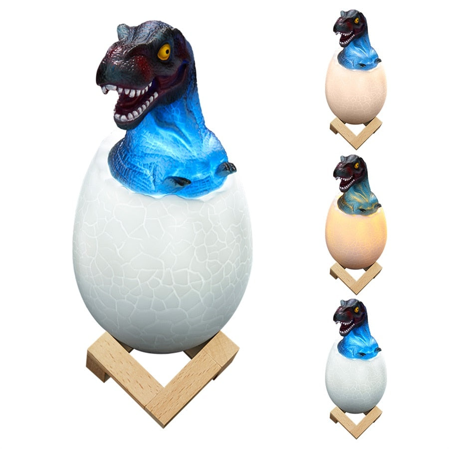 AOMshop - Lampe de table rechargeable 3D dinosaure à LED 3Color A