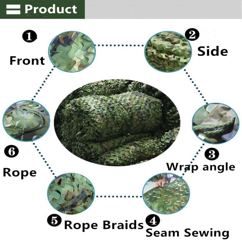 : AOMshop - Filet de camouflage militaire 2x3m et 4x5m