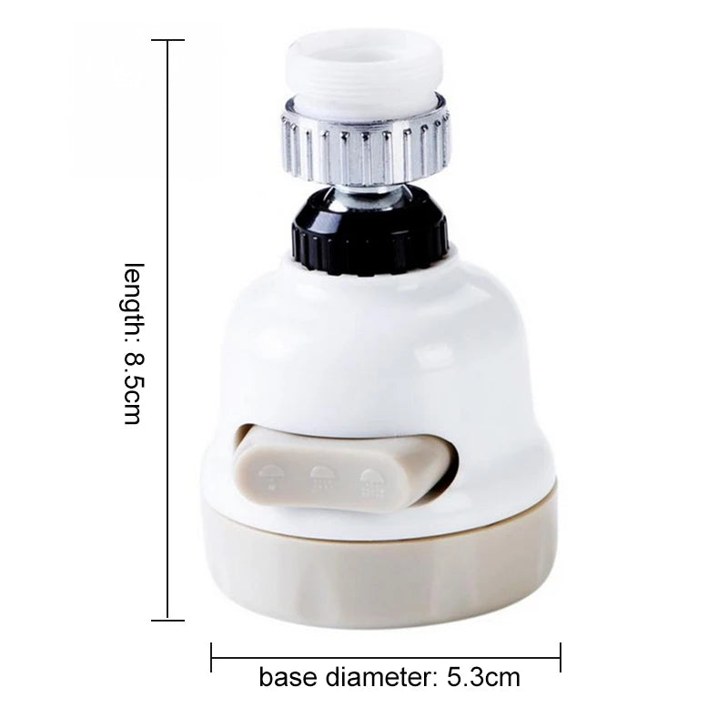 Robinet de Cuisine Économiseur d'Eau - 3 Débits, Rotation 360°