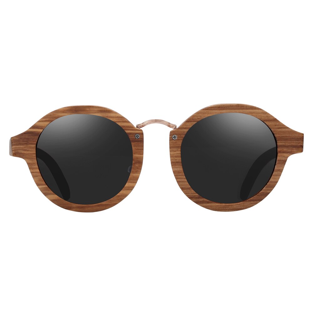 "BARCUR Polarized Sunglasses Wood - Lunettes de soleil rondes pour homme, Oculos de sol masculino - AOMshop"