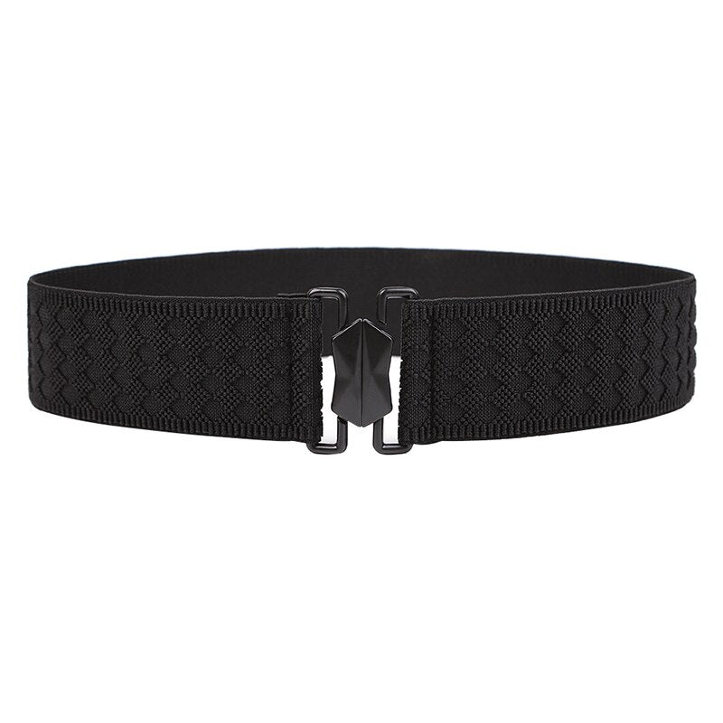 "AOMshop - Ceintures élastiques sans métal pour femmes, anti-allergie, sécurité extérieure, léopard, noir" style 1
