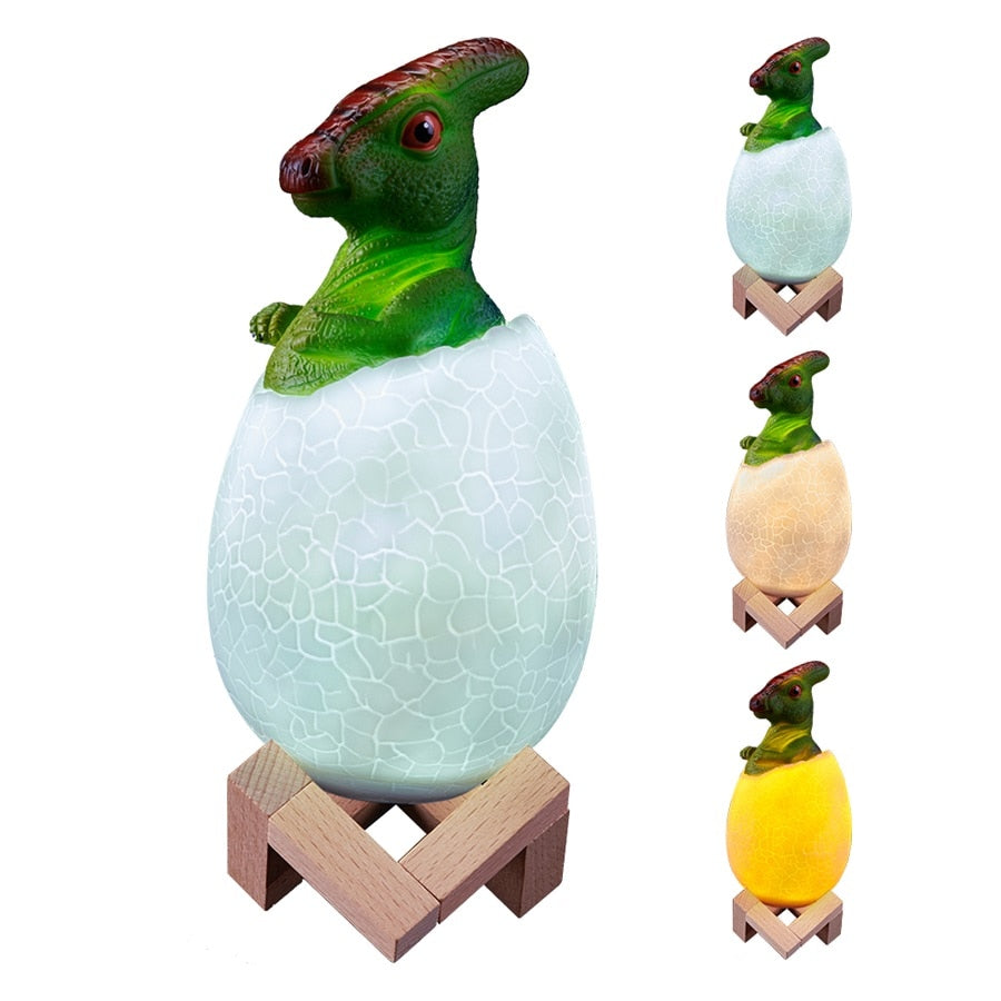 AOMshop - Lampe de table rechargeable 3D dinosaure à LED 3Color B
