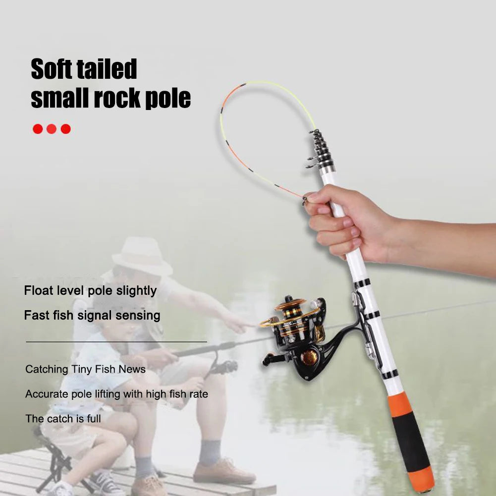 Canne à Pêche Télescopique Carbone - Ultra-Légère et Portable