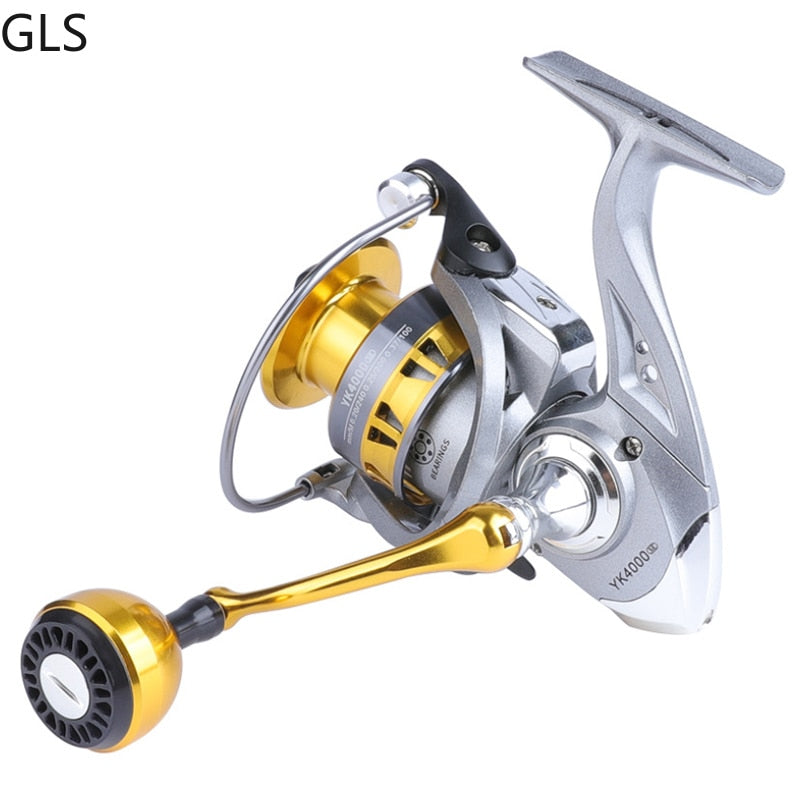 2023 New 1000-7000 YK-Series Large Capacity Spool Fishing Reel 5-10kg Max Drag Spinning Wheel Fishing Accessories