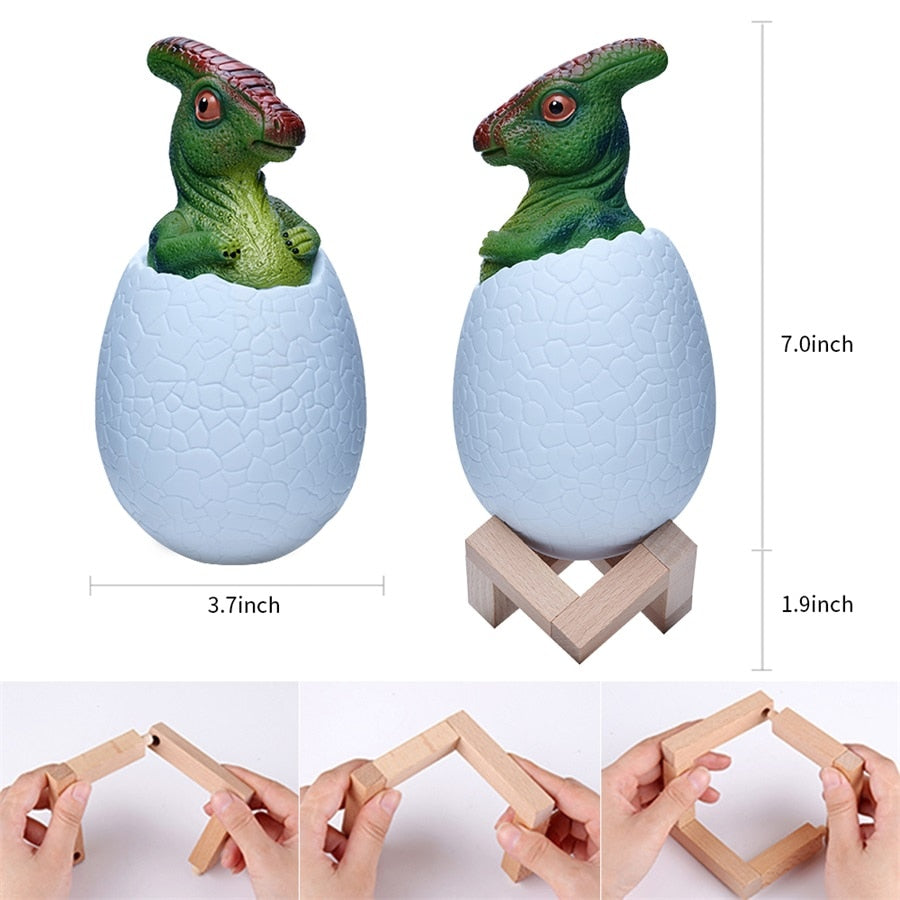 AOMshop - Lampe de table rechargeable 3D dinosaure à LED