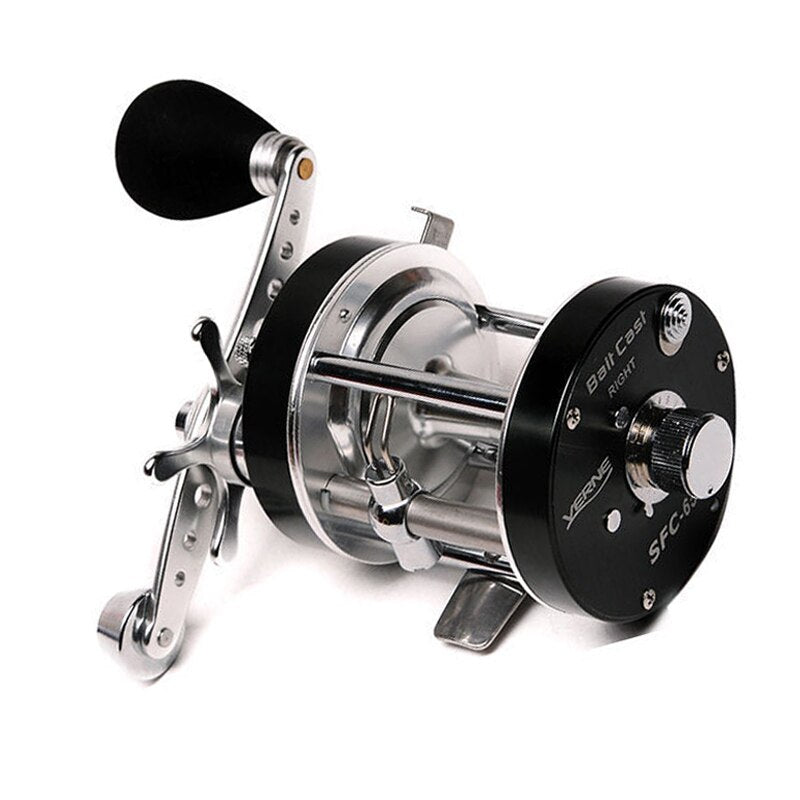 2+1 Ball Bearings Silver Metal Rocker Trolling Fishing Reel Saltwater / Freshwater Trout Drum Reel Fishing Tools Default Title