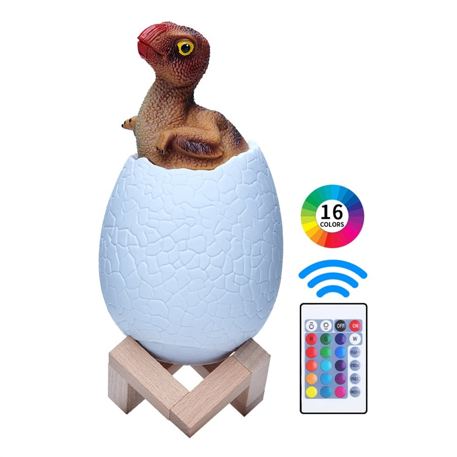 AOMshop - Lampe de table rechargeable 3D dinosaure à LED