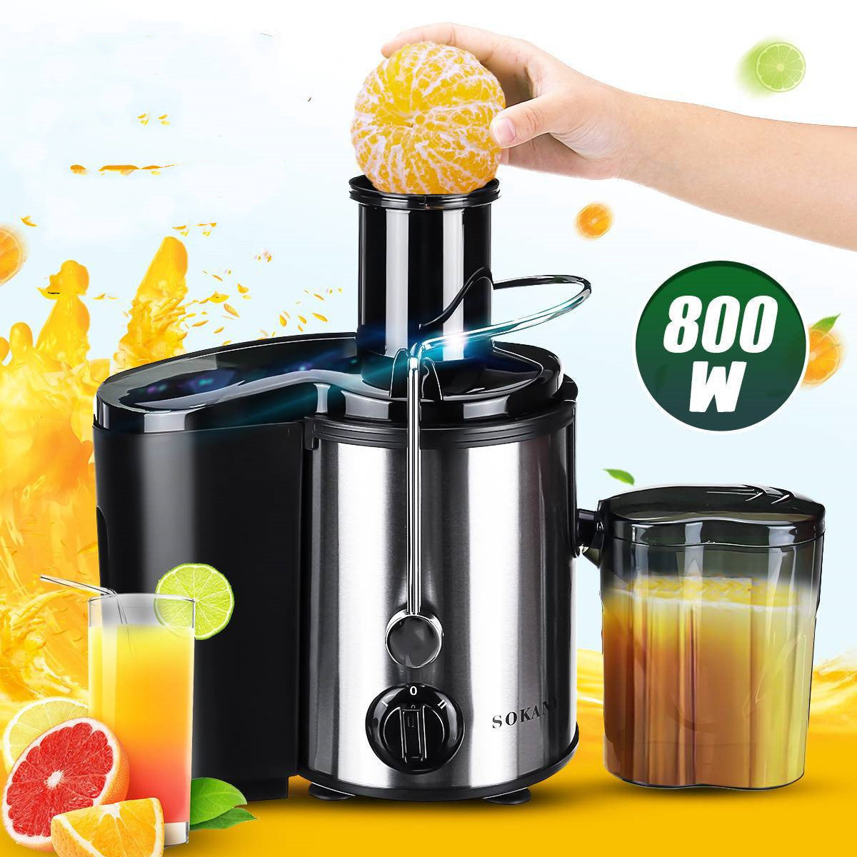 Juicer Multifonctionnel en Acier Inoxydable Séparé | Meilleur Extracteur de Jus - AOMshop