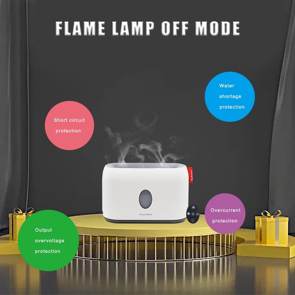"AOMshop - Humidificateur à flamme 3D de 200ml avec diffuseur d'arômes et télécommande"