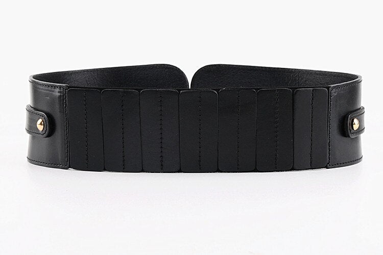 100% Cowskin Wide Belt For Women High Quality Ceinture Femme Elastic Waistband Female Vintage Genuine Leather Belt Buckles