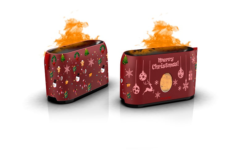 "AOMshop - Humidificateur à flamme 3D de 200ml avec diffuseur d'arômes et télécommande" Red Christmas