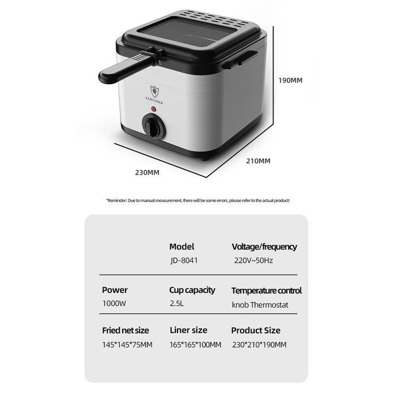 Friteuse Électrique Multifonctionnelle avec Brochette | AOMshop