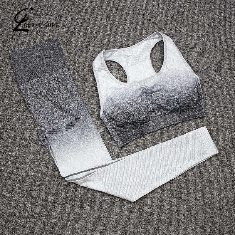 2 pièces ensemble sport soutien-gorge et leggings femme tenue gym vêtements de sport femme fitness survêtement femme