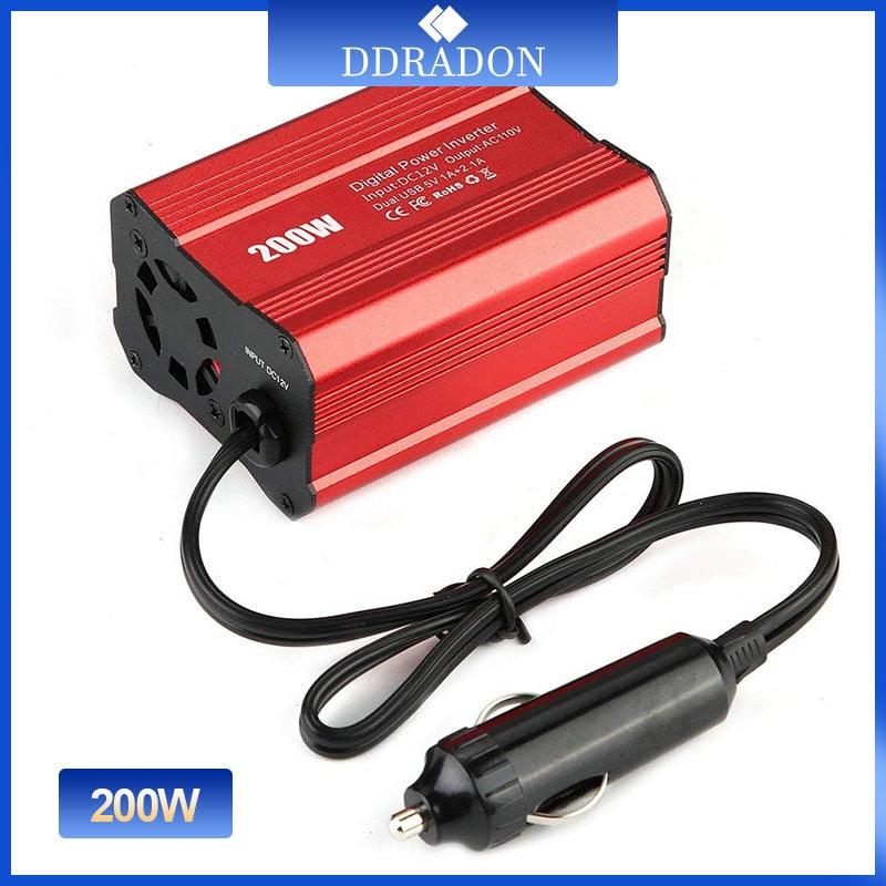 200W voiture onduleur 12V 220V et AC 110v convertisseur chargeur automatique convertisseur adaptateur onde sinusoïdale modifiée prise EU US JP