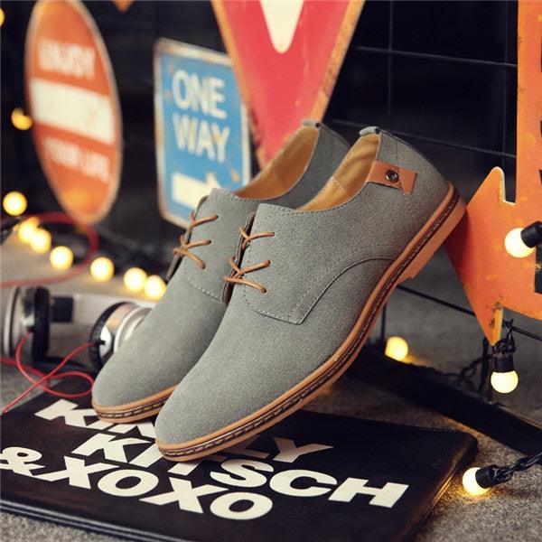 2017 Vente Chaude De Mode Hommes En Daim En Cuir Gray