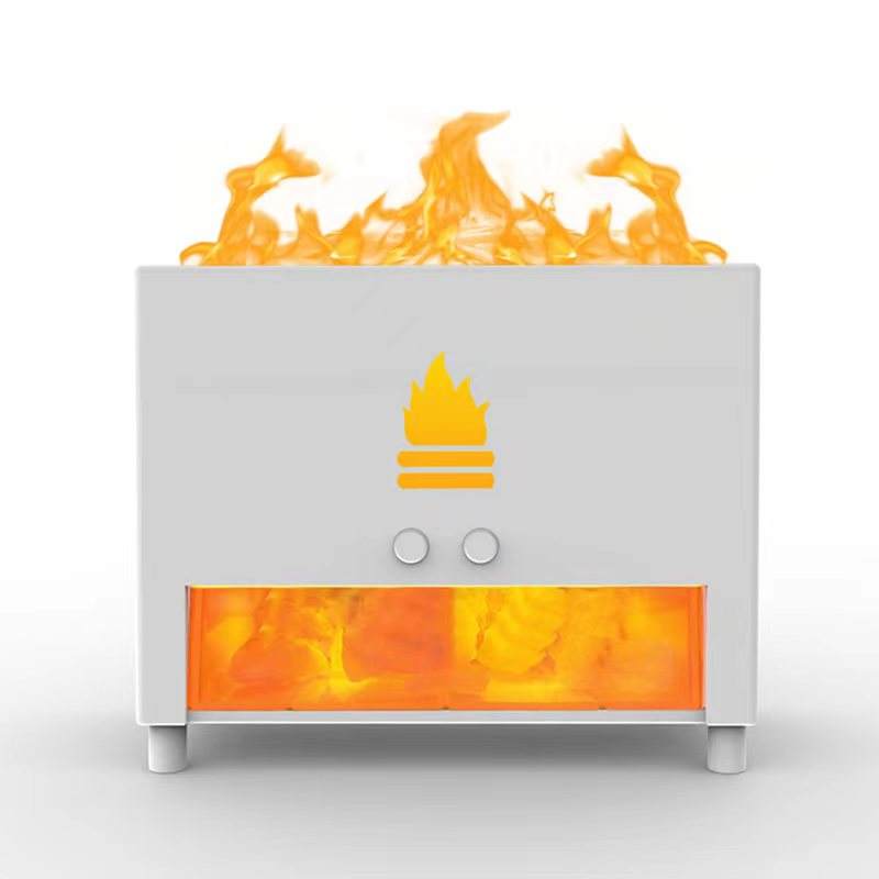 "Flame Humidificateur 3D avec Diffuseur d'Arôme - AOMshop