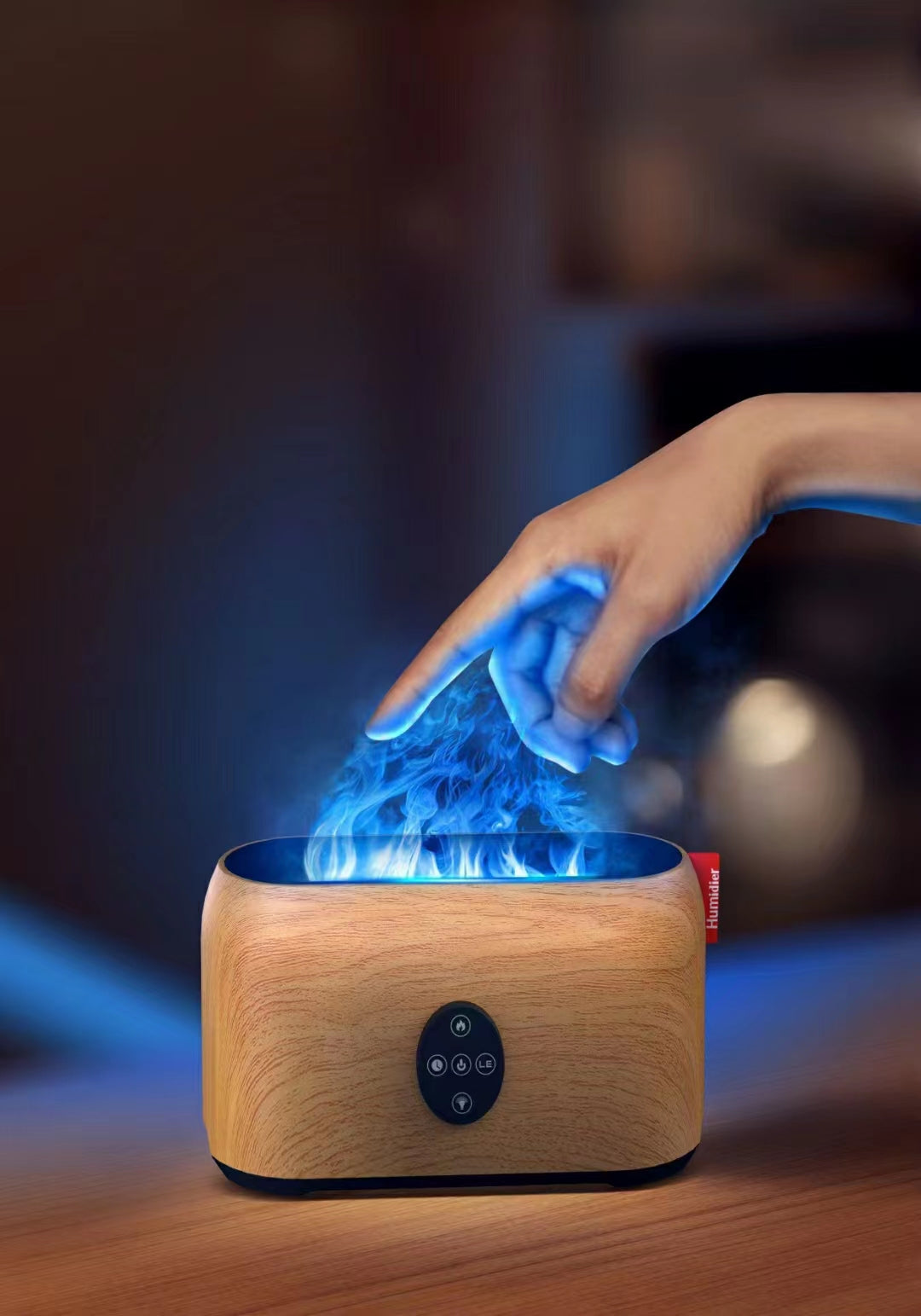 "AOMshop - Humidificateur à flamme 3D de 200ml avec diffuseur d'arômes et télécommande"
