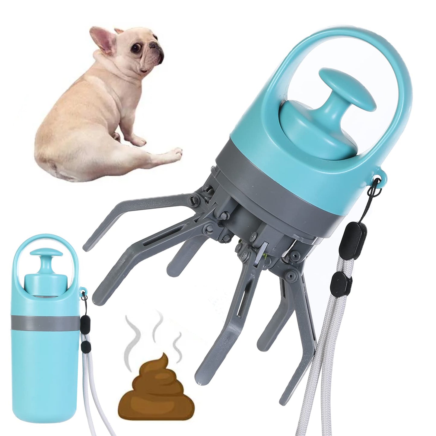 Portable Dog Pooper Scooper avec Distributeur de Sac de Crotte Intégré - AOMshop