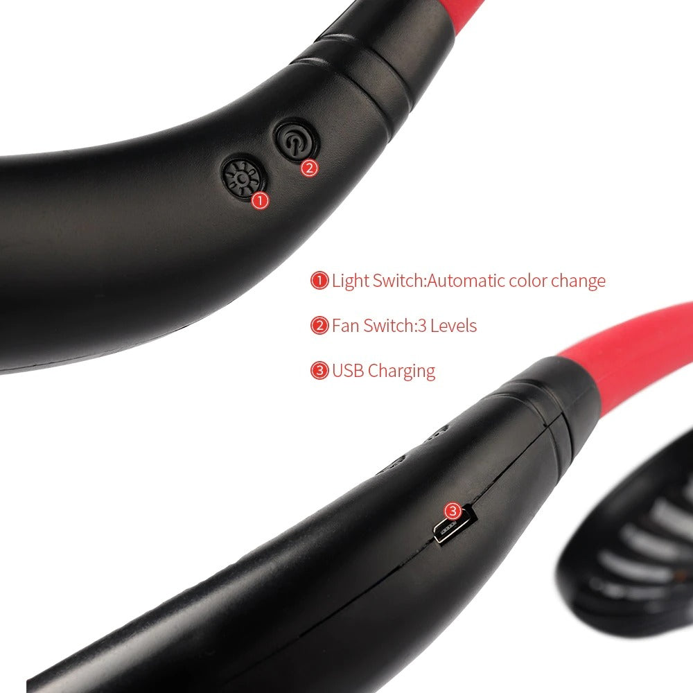 Mini Portable Hanging Neckband Fan - AOMshop