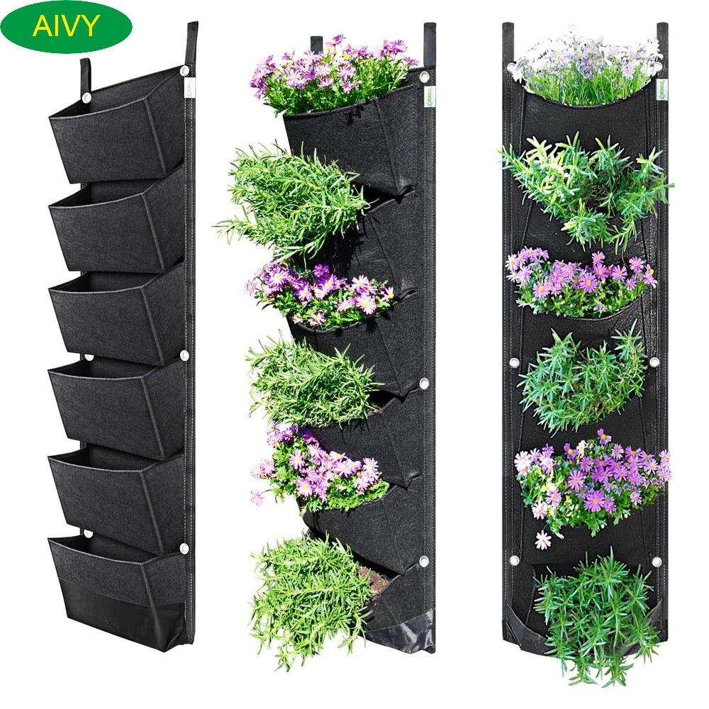 6 poches pour planter des fleurs, des légumes, des herbes et plus encore