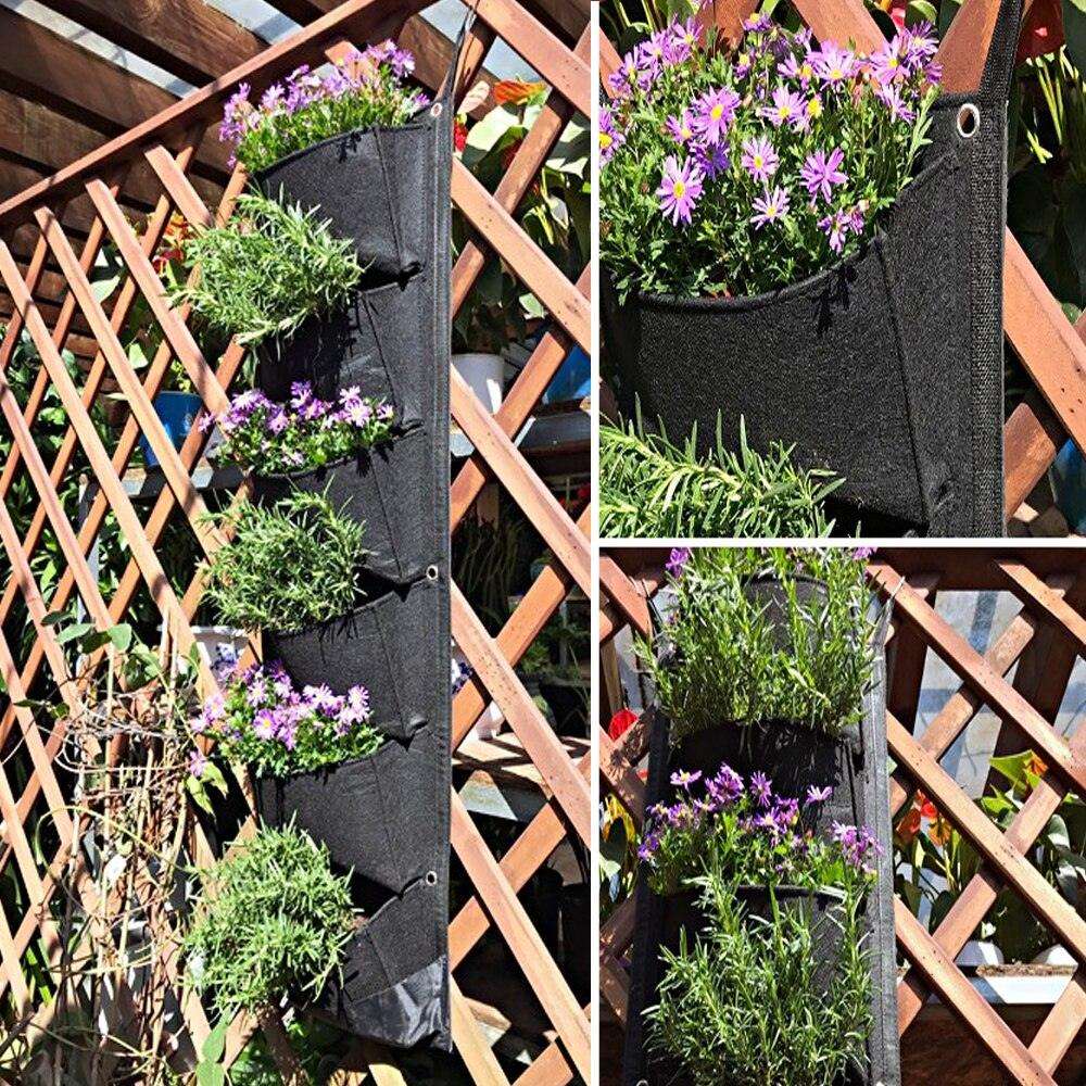 6 poches pour planter des fleurs, des légumes, des herbes et plus encore