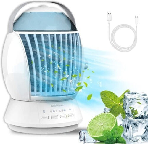 "Fog Fan : Rafraichisseur d'air pour bureau et étudiants - AOMshop" White USB