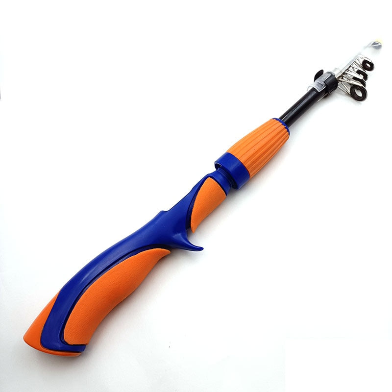 AOMshop - Canne à pêche en carbone 1.4m pour bateau, glace et mouche Orange Rod