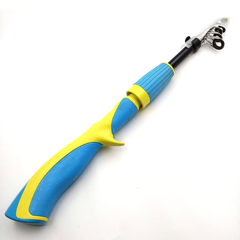 AOMshop - Canne à pêche en carbone 1.4m pour bateau, glace et mouche Green Rod