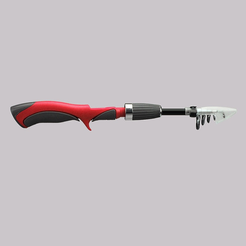 AOMshop - Canne à pêche en carbone 1.4m pour bateau, glace et mouche Red Rod