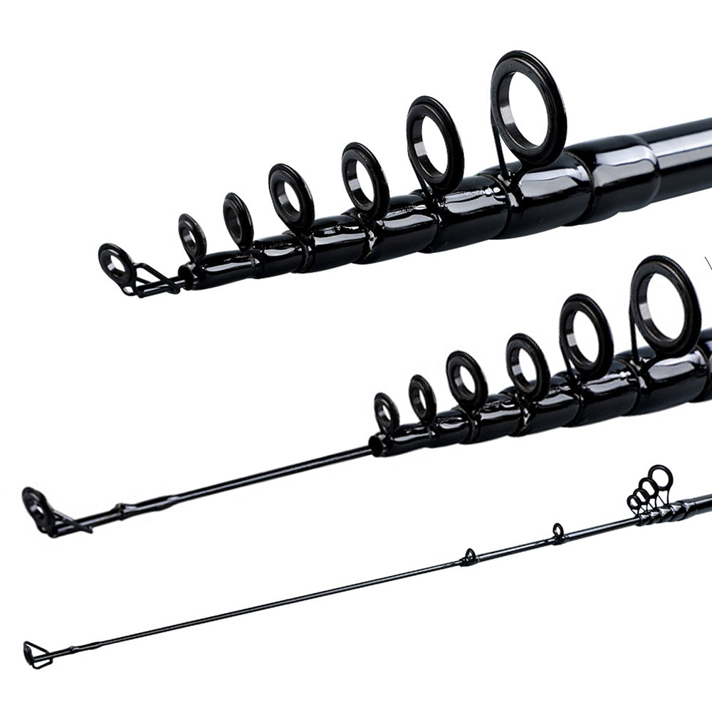 AOMshop - Canne à pêche télescopique GHOTDA en fibre de carbone ultra légère