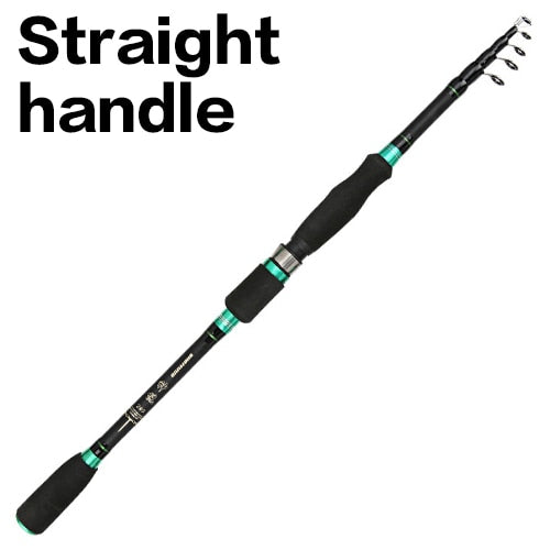 <AOMshop> Cannes à pêche télescopiques en carbone SIECHI pour voyage Straight handle