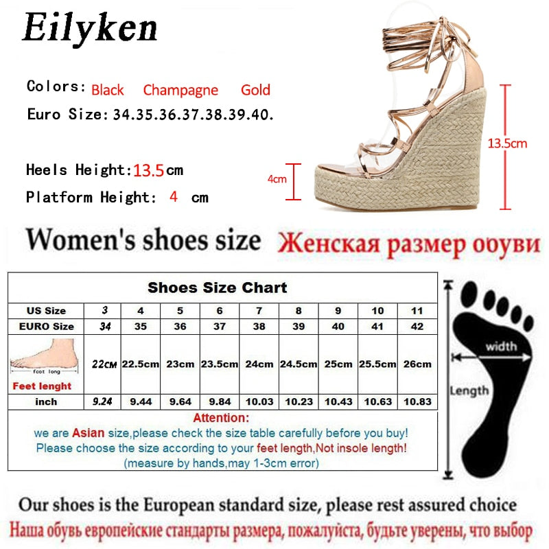 AOMshop - Chaussures compensées pour femmes 2023