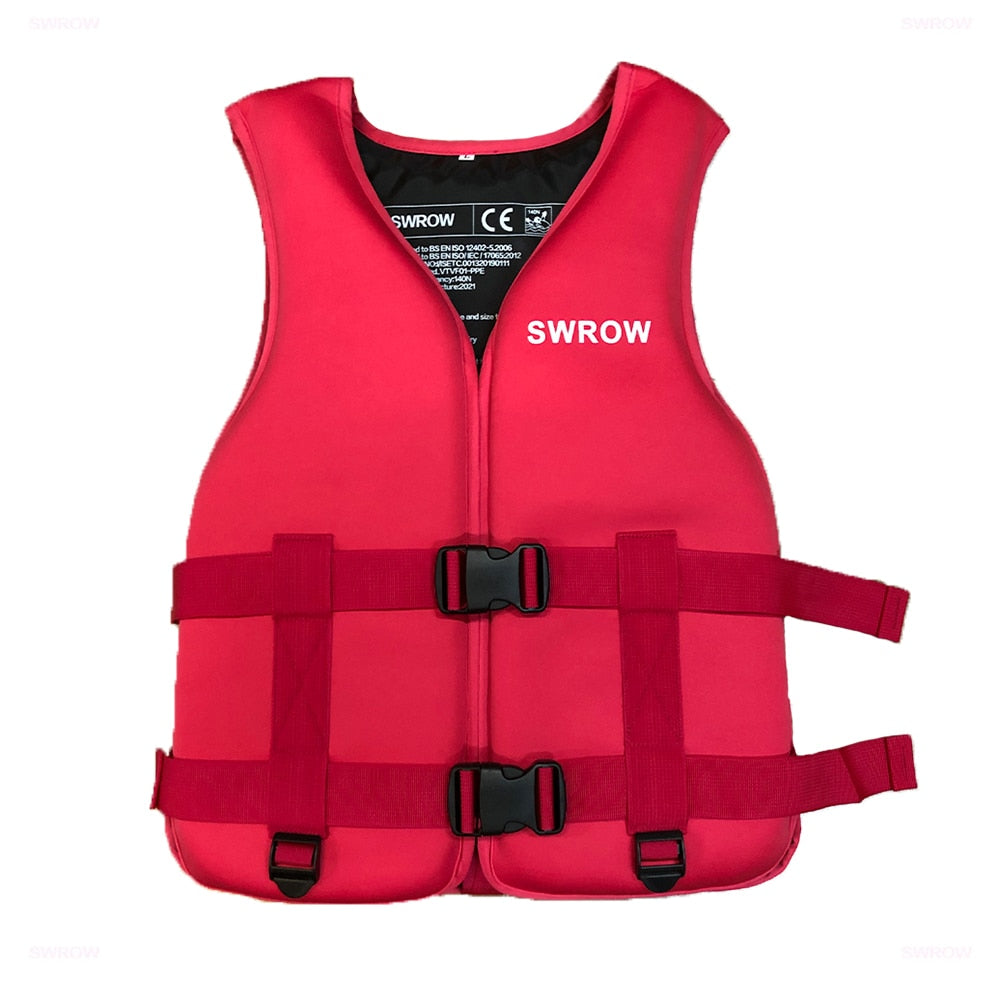 <AOMshop> Gilet de sauvetage en néoprène pour activités nautiques Red