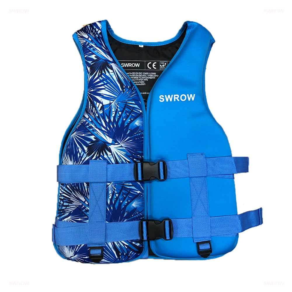 <AOMshop> Gilet de sauvetage en néoprène pour activités nautiques Maple Leaf blue