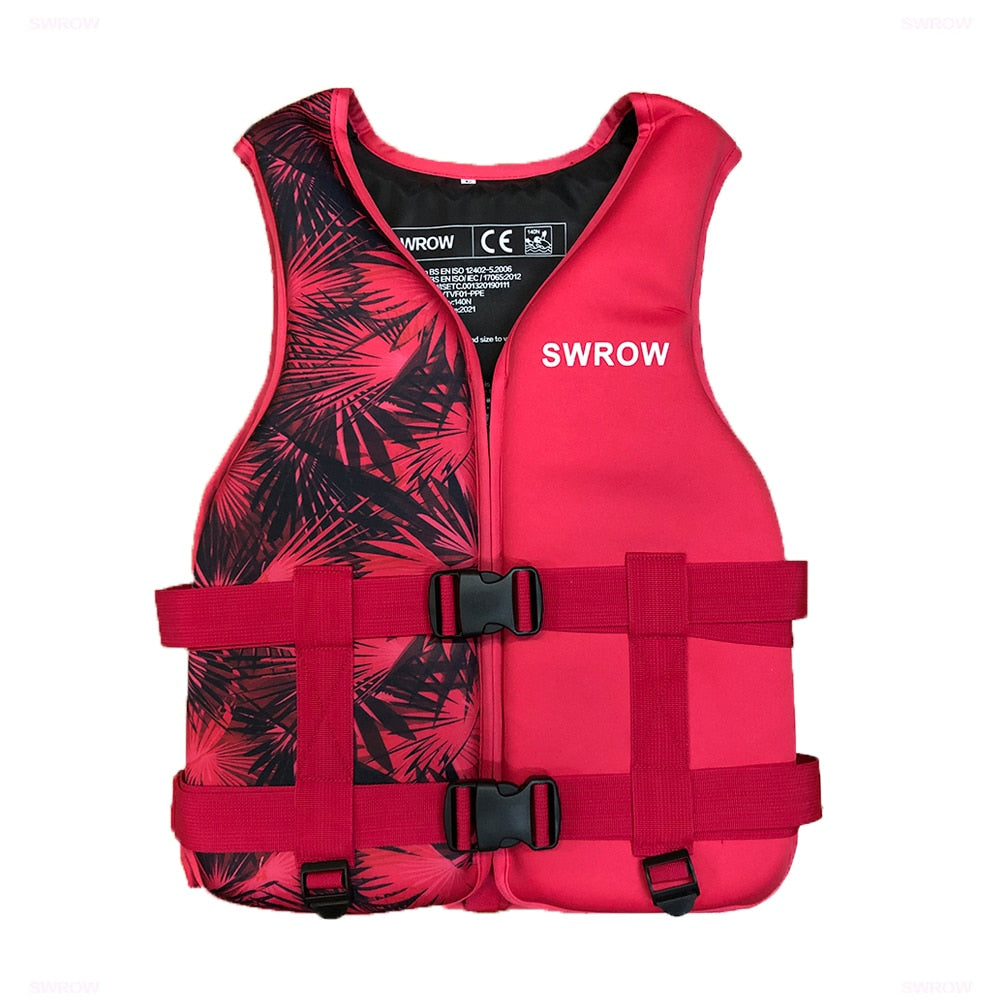 <AOMshop> Gilet de sauvetage en néoprène pour activités nautiques Maple leaf red