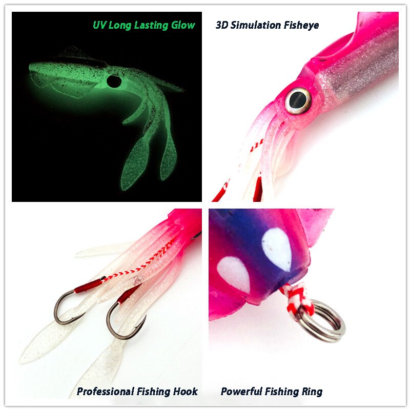 AOMshop - Leurre de pêche au calmar et à la seiche (1PC/60g)