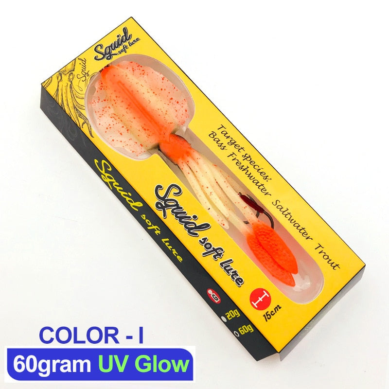 AOMshop - Leurre de pêche au calmar et à la seiche (1PC/60g) COLOR-I 15cm60g