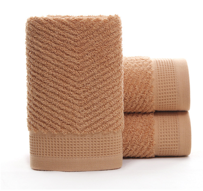 AOMshop - Serviette en coton absorbant épais de haute qualité avec logo personnalisé Light brown