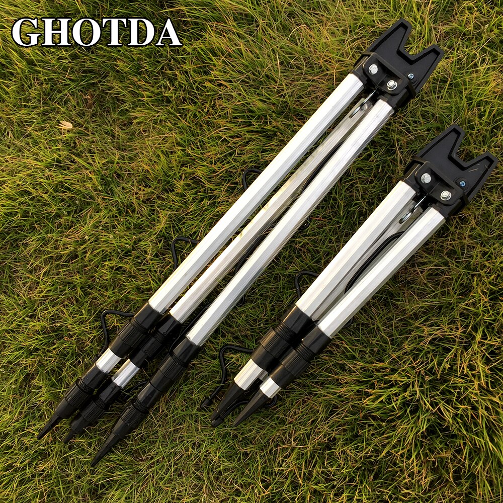 AOMshop - Support télescopique pour canne à pêche en aluminium GHOTDA