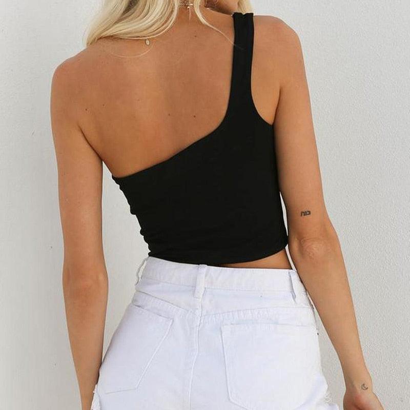 Acheter des tops d'été à épaule unique pour femmes | Vestes sans manches pour femmes