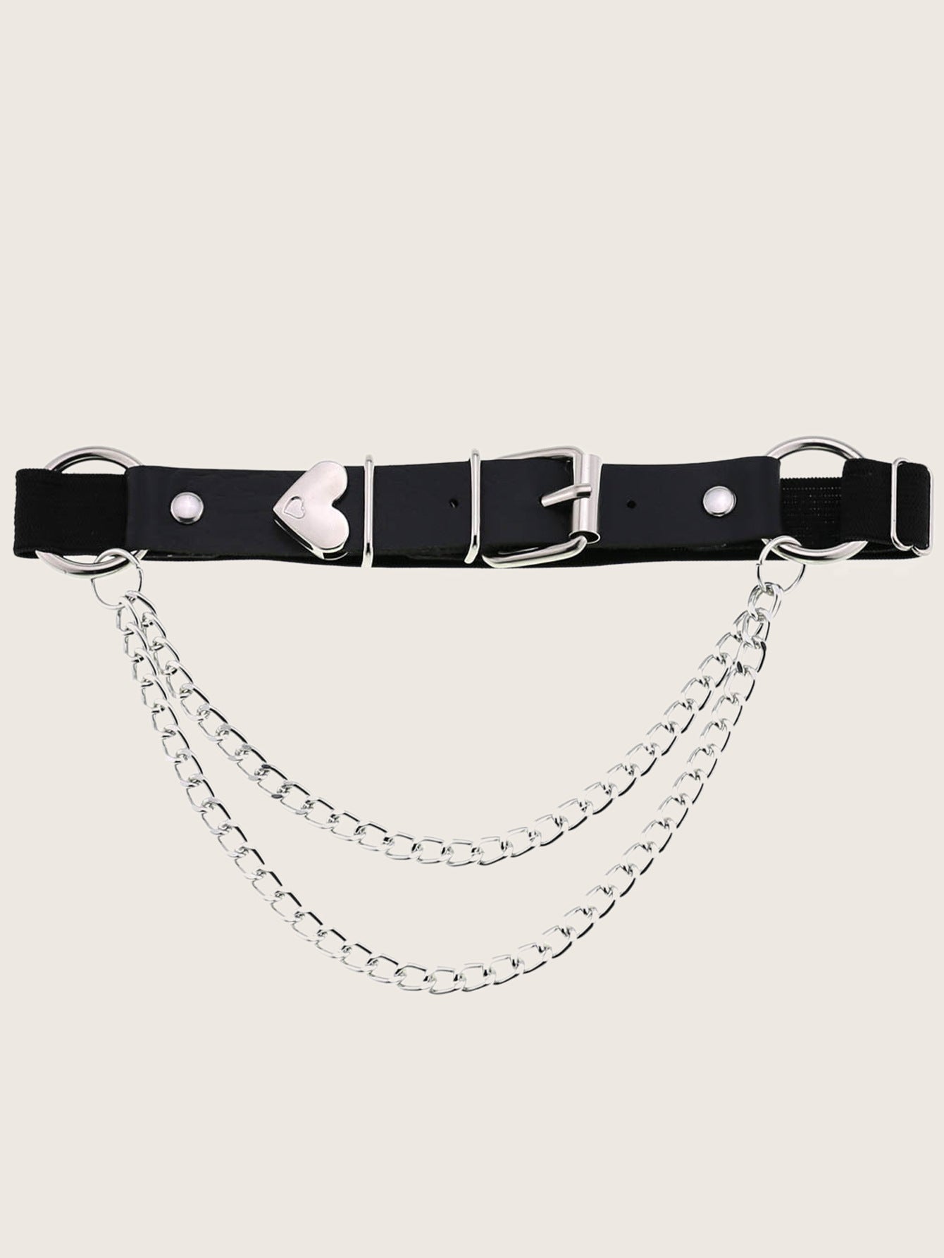 Acheter le Sex Heart Chain Elastic Leather Irregular Garter Belt - AOMshop