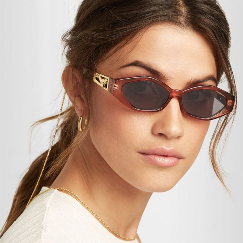 Acheter les Angular Cat-eye Sunglasses avec les temples en forme de jumping cheetah - AOMshop