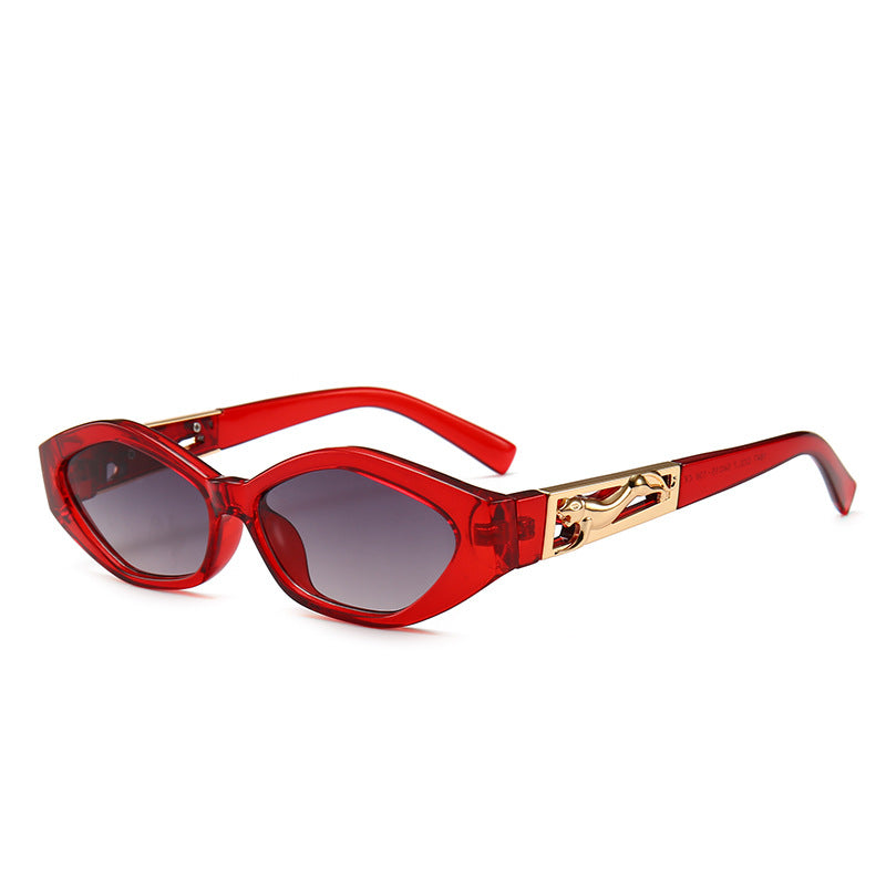 Acheter les Angular Cat-eye Sunglasses avec les temples en forme de jumping cheetah - AOMshop