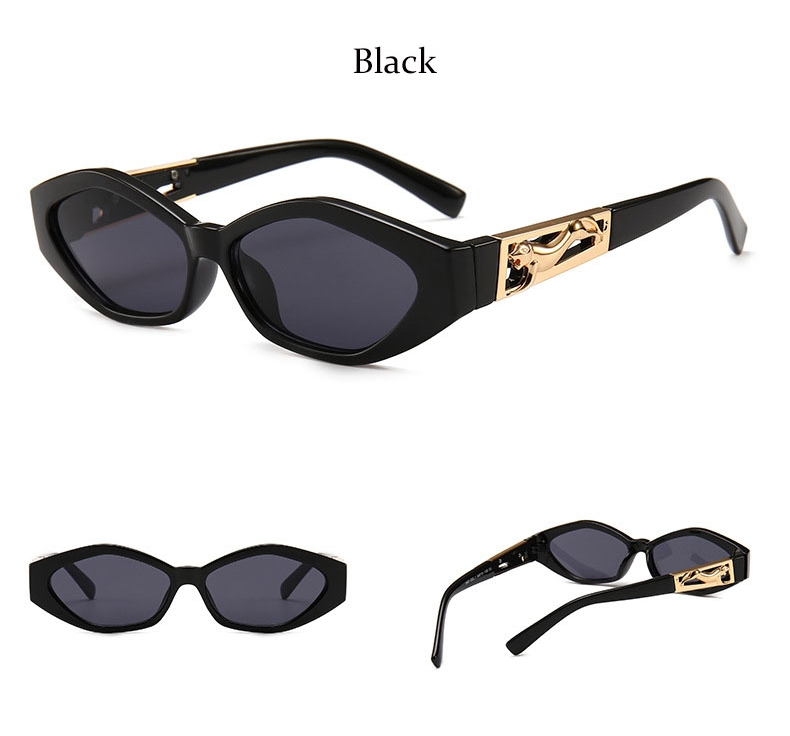 Acheter les Angular Cat-eye Sunglasses avec les temples en forme de jumping cheetah - AOMshop
