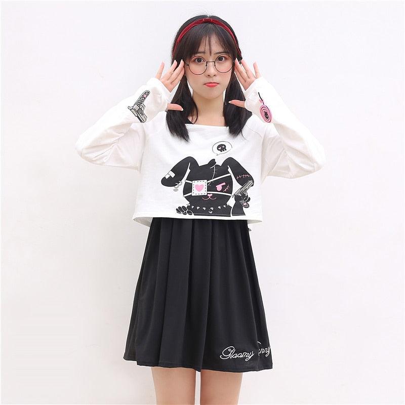 Acheter une Robe de Lapin Kawaii Lolita Japonaise 2022 en Deux Pièces