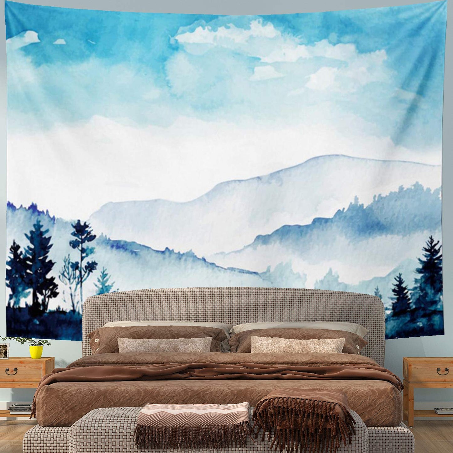 Acheter une tapisserie imprimée - AOMshop Blue