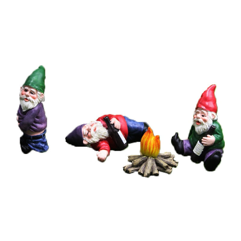 Achetez 4 figurines Miniatures de Nains de Jardin pour Décoration