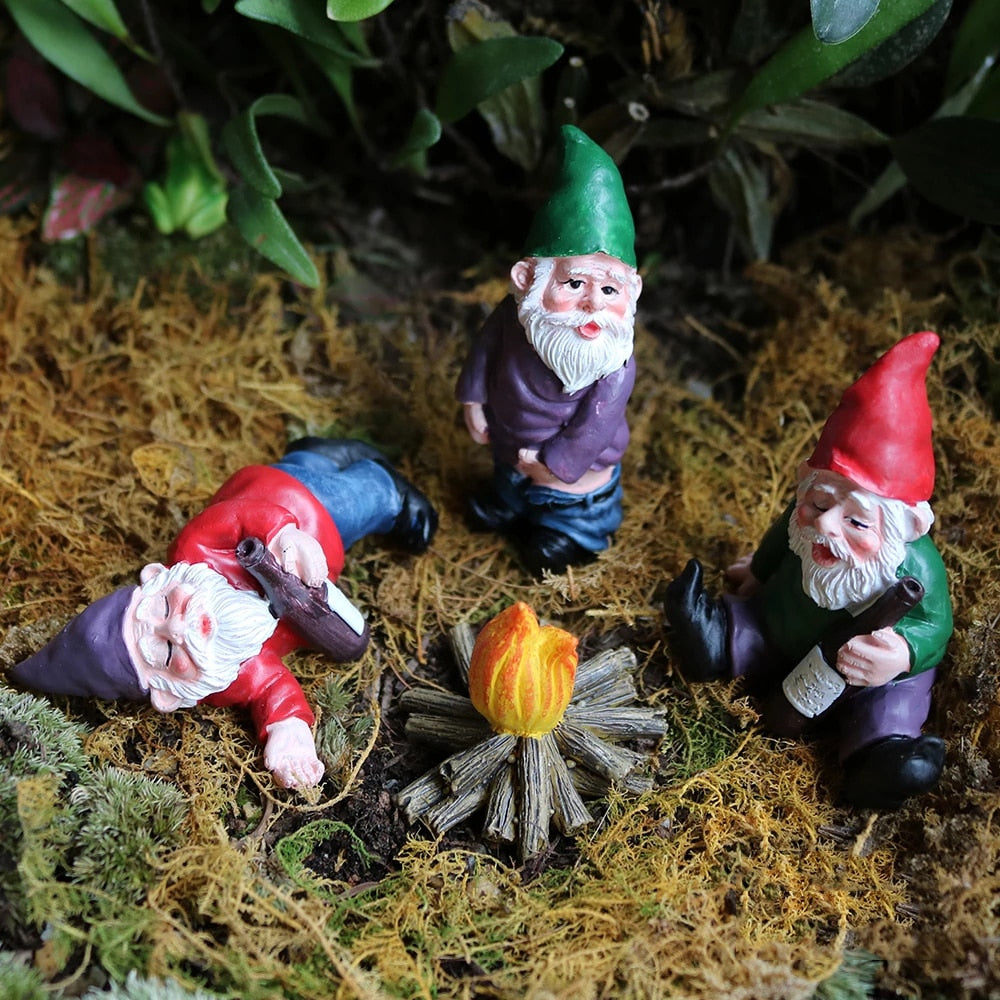 Achetez 4 figurines Miniatures de Nains de Jardin pour Décoration
