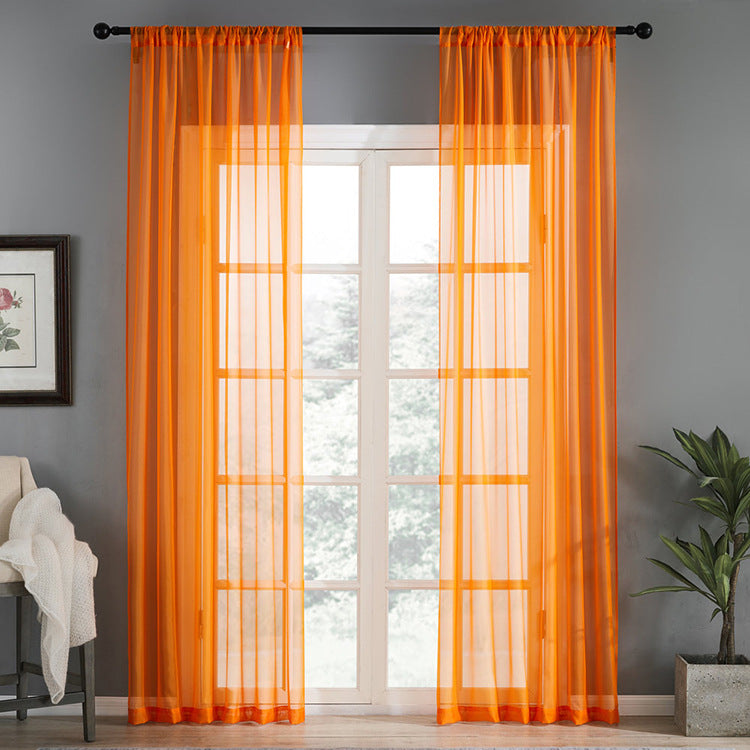 Achetez des écrans de fenêtre en coton et lin de qualité sur AOMshop Orange 100x200cm